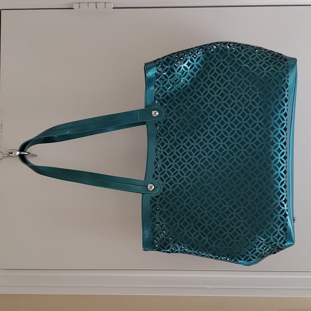 Buco Lattice Teal Metalic bag